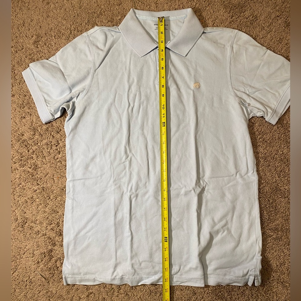 Banana Republic Adult Mens Size Large Polo Blue Golf Work Outdoor Summer Shirt - Picture 5 of 9